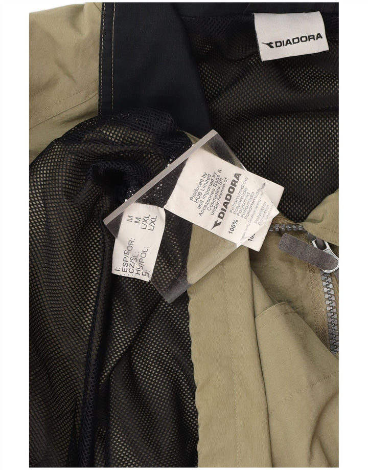 DIADORA Jachetă de ploaie cu glugă pentru bărbați UK 38 Medium Kaki Poliamidă