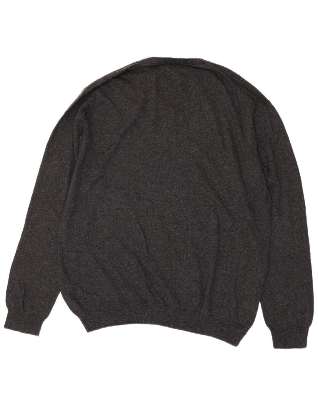 Pulover cu decolteu în V Gant pentru bărbați, bumbac gri 2XL