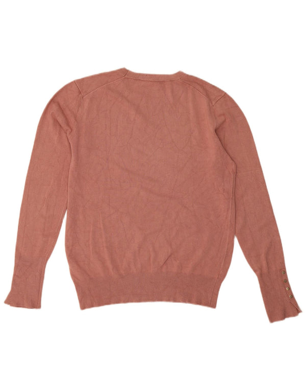 Pulover pentru damă Zara, cu gât turnut, UK 18 XL, roz, viscoză