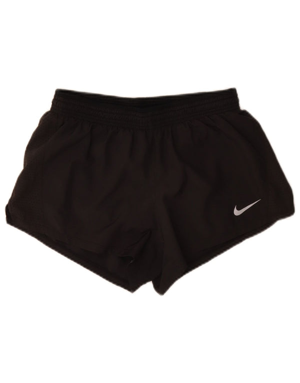 Pantaloni scurți sport Nike Dri Fit pentru femei UK 12 Poliester mediu negru