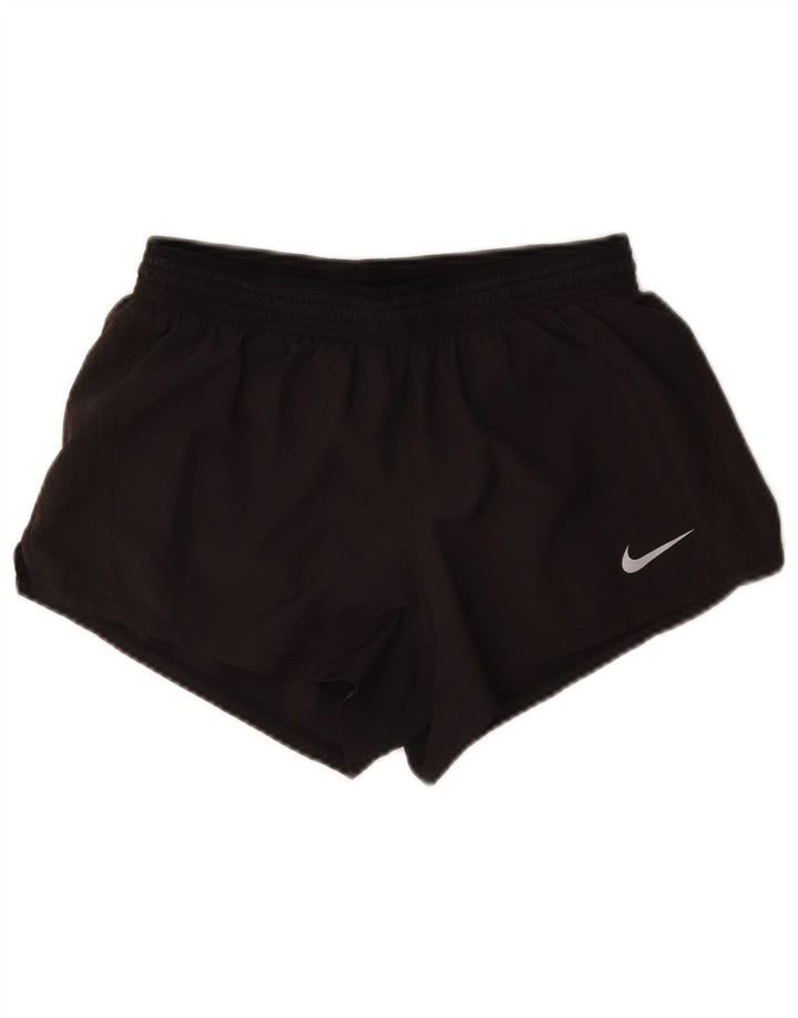 Pantaloni scurți sport Nike Dri Fit pentru femei UK 12 Poliester mediu negru