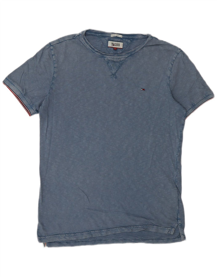 Tricou Tommy Hilfiger pentru bărbați Top mare, albastru, bumbac