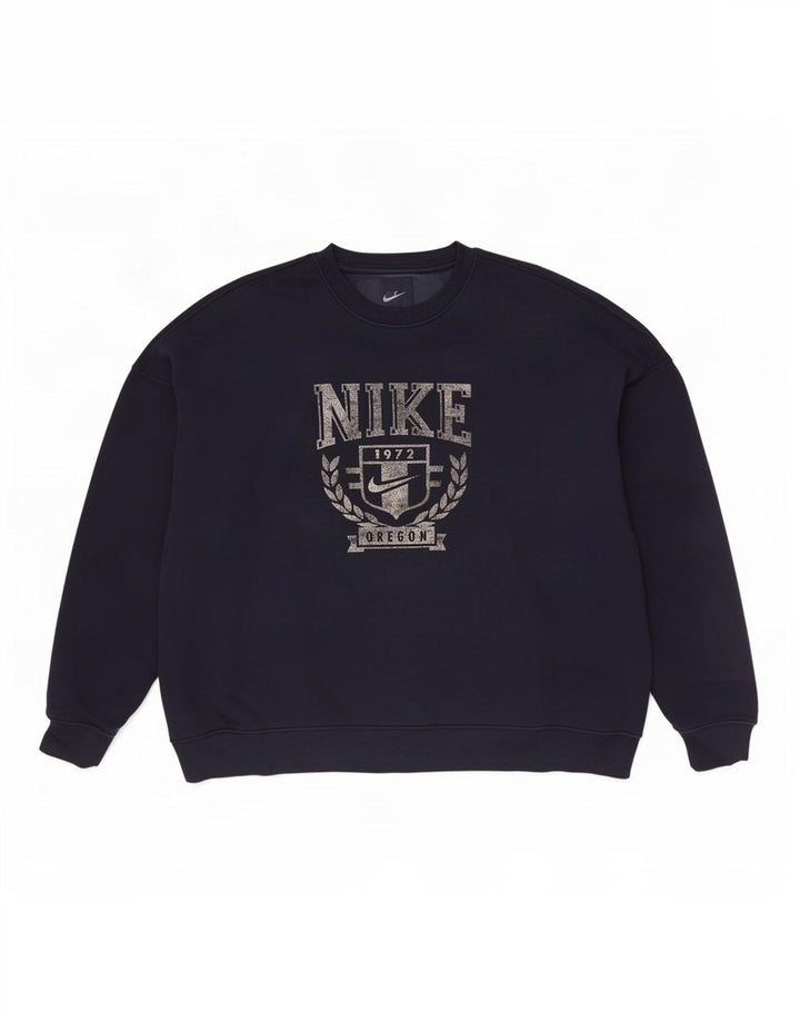Pulover Nike pentru bărbați Oregon Graphic Loose Fit, albastru bleumarin mediu
