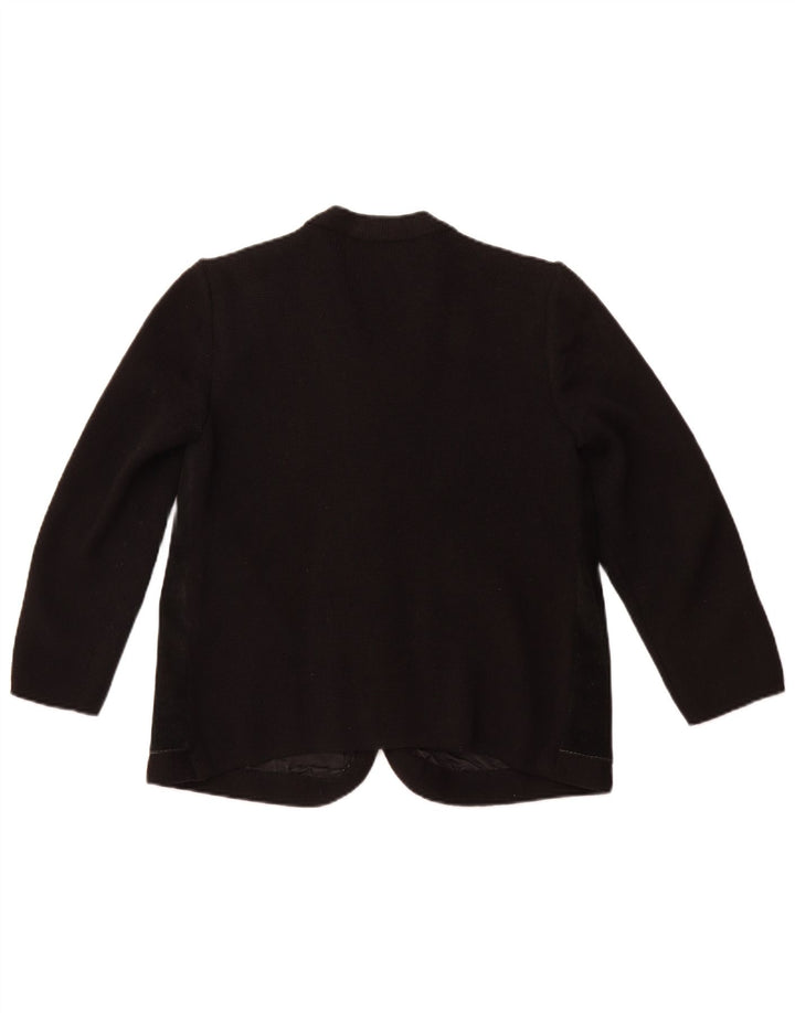 Pulover cardigan pentru femei VINTAGE UK 12 Medium Black Colorblock