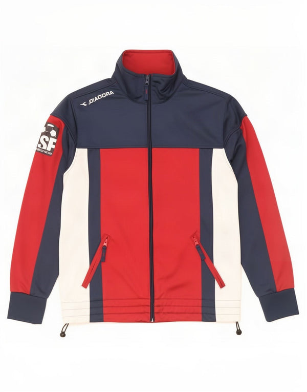 Diadora Mens Tracksuit Top Jacket Small Multicoloured Colourblock Polyester