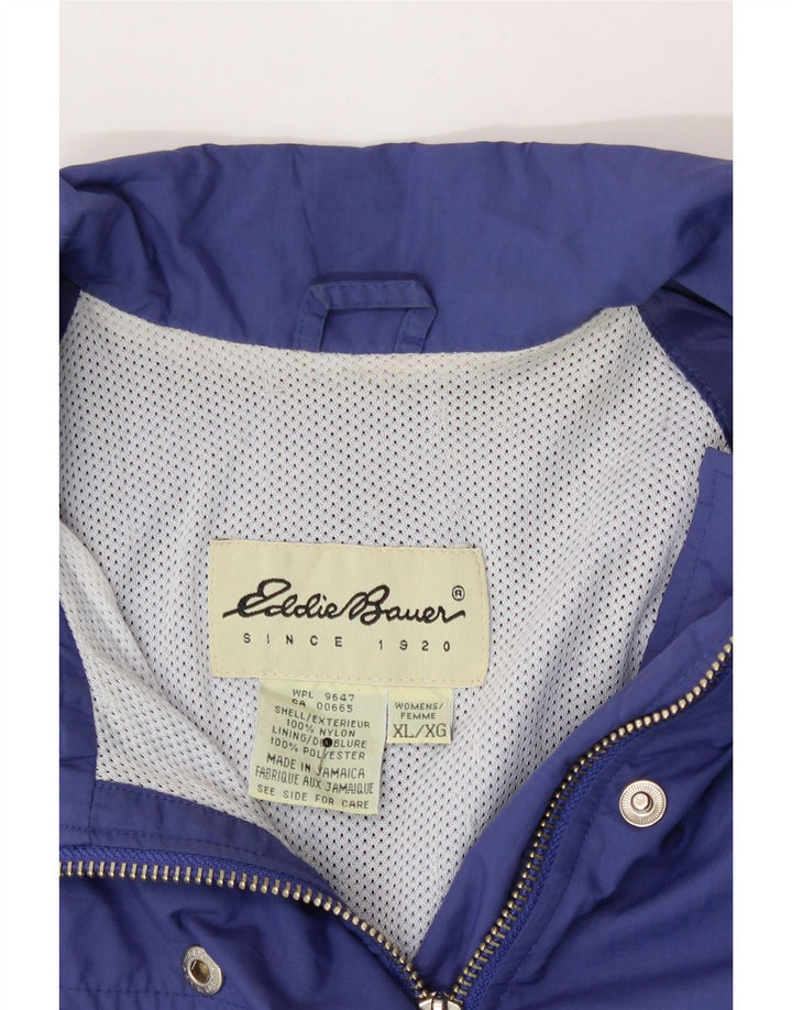 EDDIE BAUER Womens Rain Jacket UK 18 XL Blue Nylon Vintage Eddie Bauer and Second-Hand Eddie Bauer from Messina Hembry 