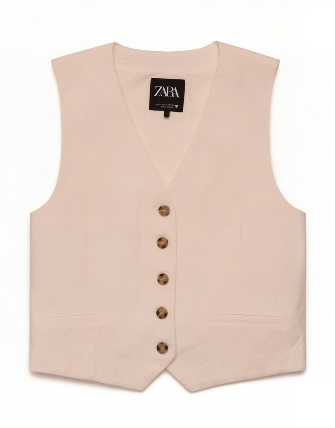 Vestă pentru femei Zara UK 10 Small White Viscose
