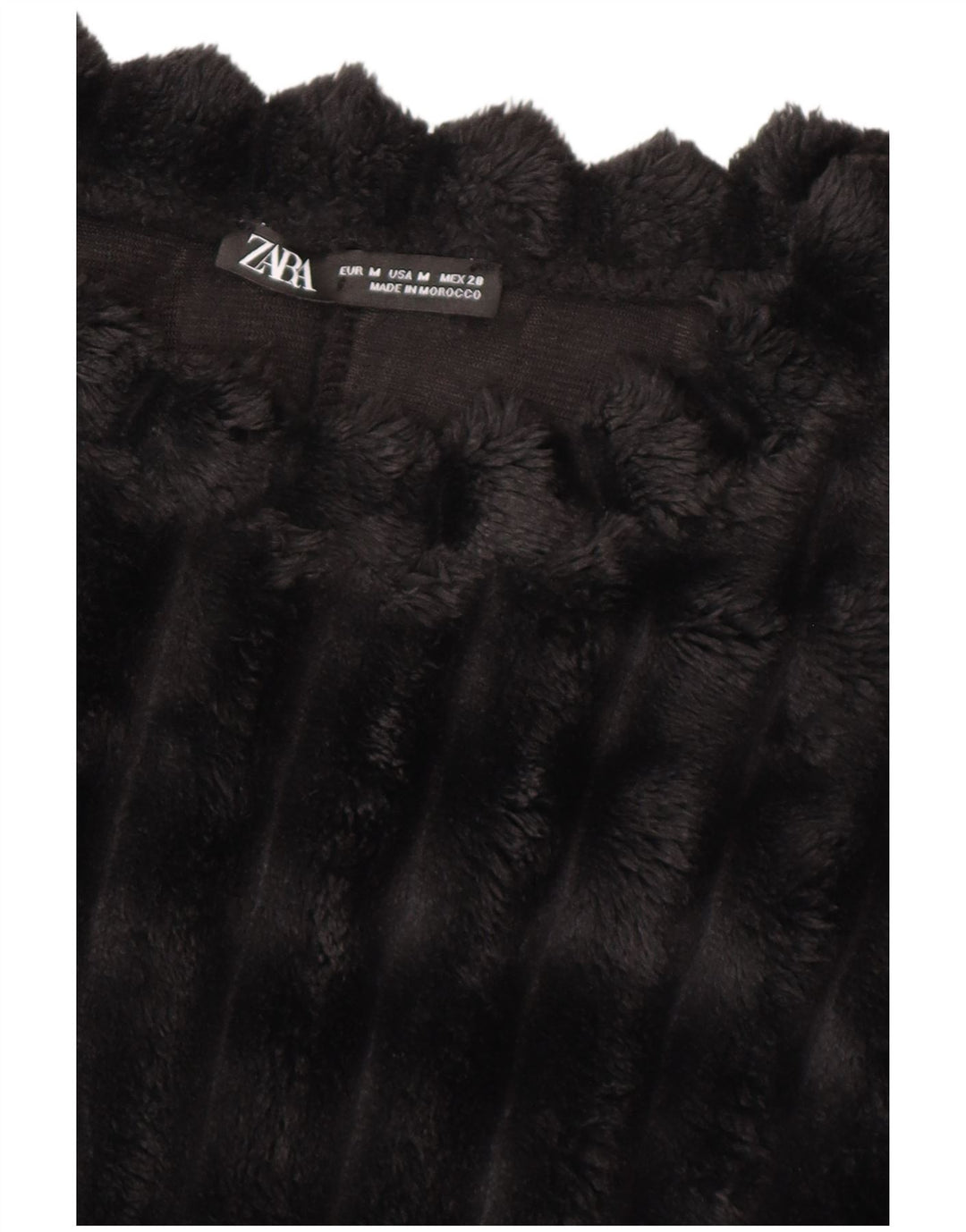 Jumper ZARA pentru femei Crop Fleece UK 14 Medium Black