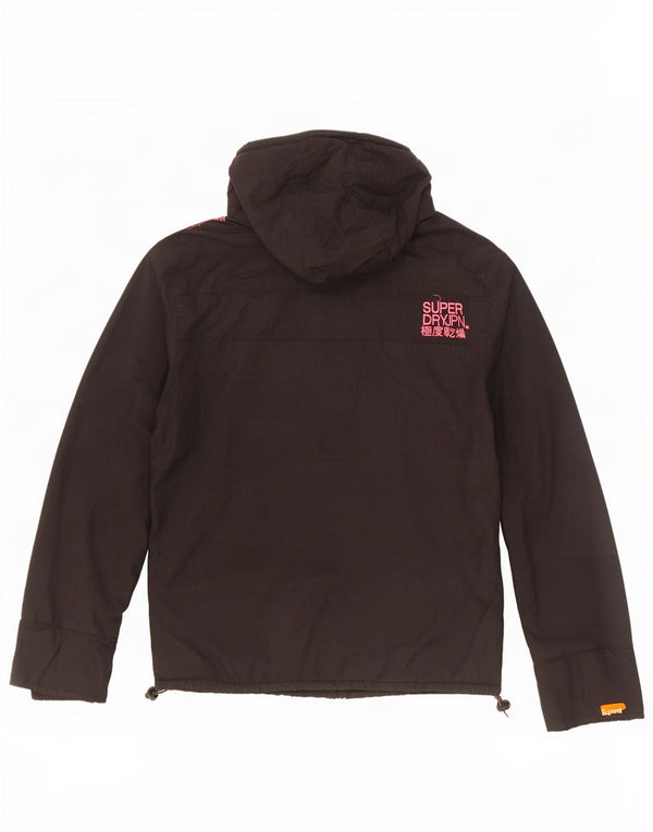 Jachetă Windbreaker pentru femei cu glugă Superdry UK 18 XL Nylon negru