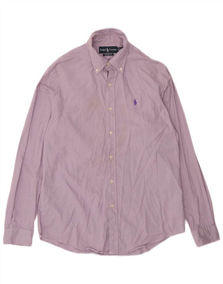 Cămașă personalizată pentru bărbați Ralph Lauren, din bumbac mov mediu