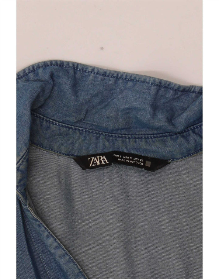 Cămașă supradimensionată pentru femei Zara UK 10 Small Blue