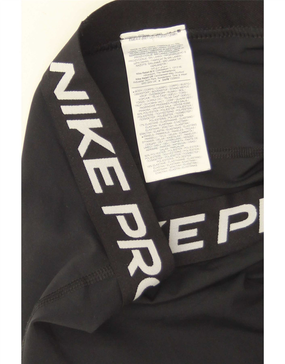 Leggings grafic Nike pentru femei UK 14, mare, negru, poliester