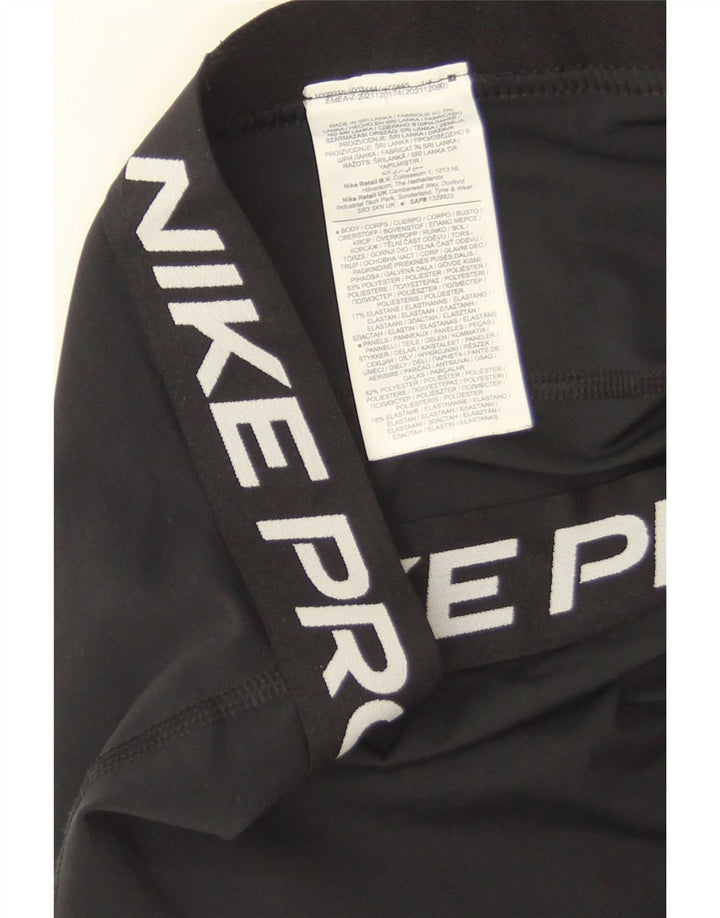 Leggings grafic Nike pentru femei UK 14, mare, negru, poliester