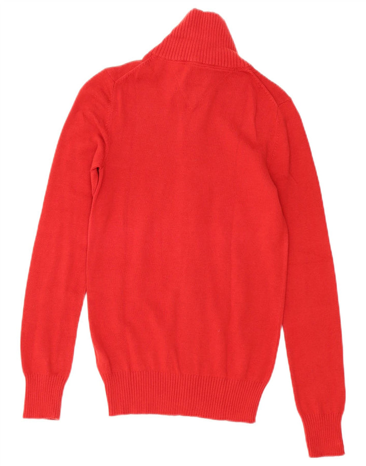 Pulover cardigan Tommy Hilfiger pentru bărbați, bumbac roșu mic