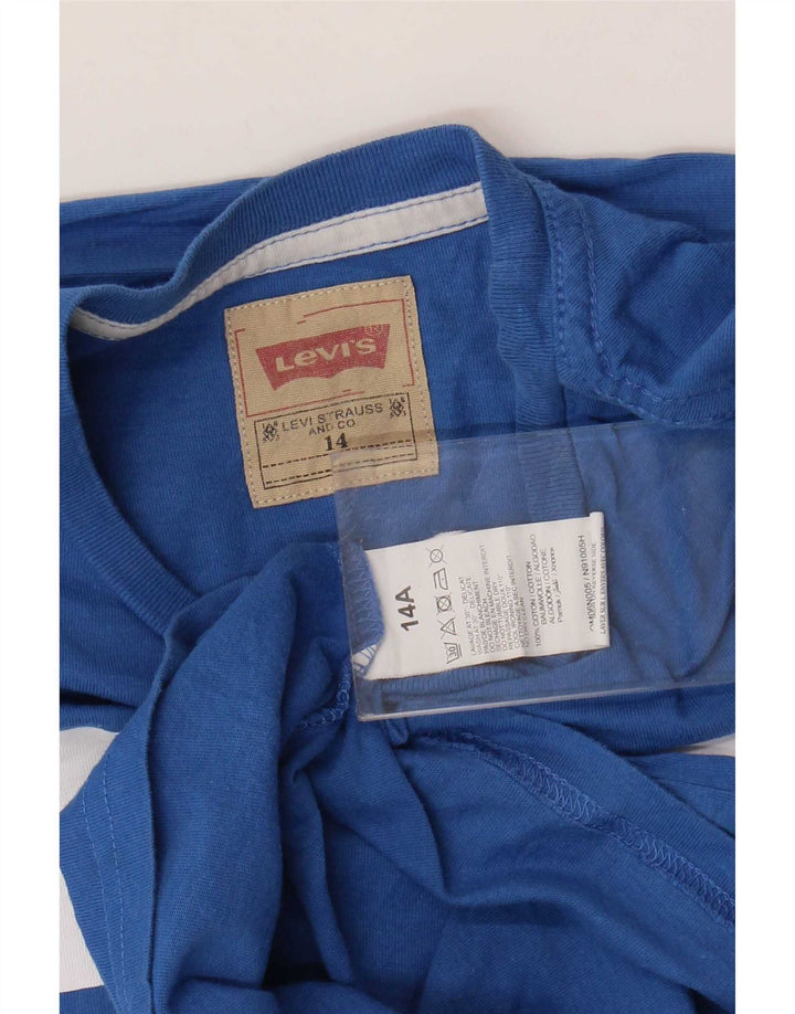 Levi's Boys Graphic Top Maneca Lunga 13-14 Ani Bumbac Albastru