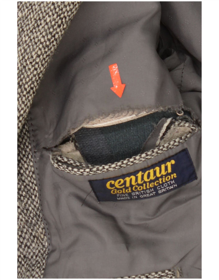 Jachetă pentru bărbați Centaur Harris Tweed UK 38 Medium Gris Herringbone