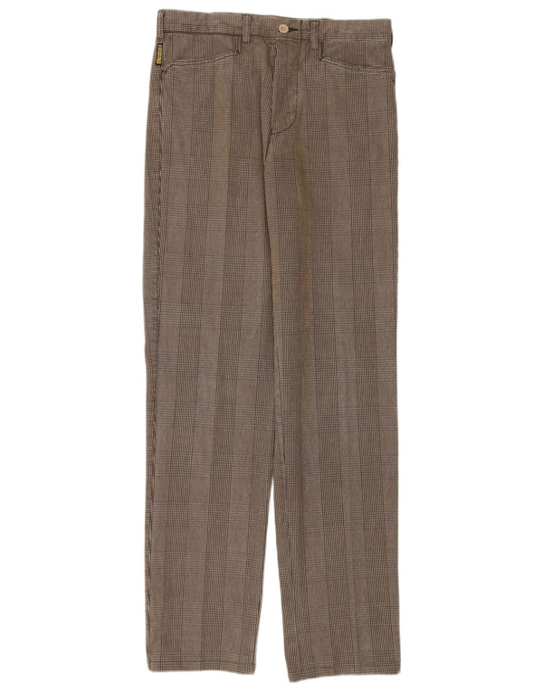 Pantaloni casual drepti pentru bărbați Armani IT 48 Medium W30 L34 Bej Check