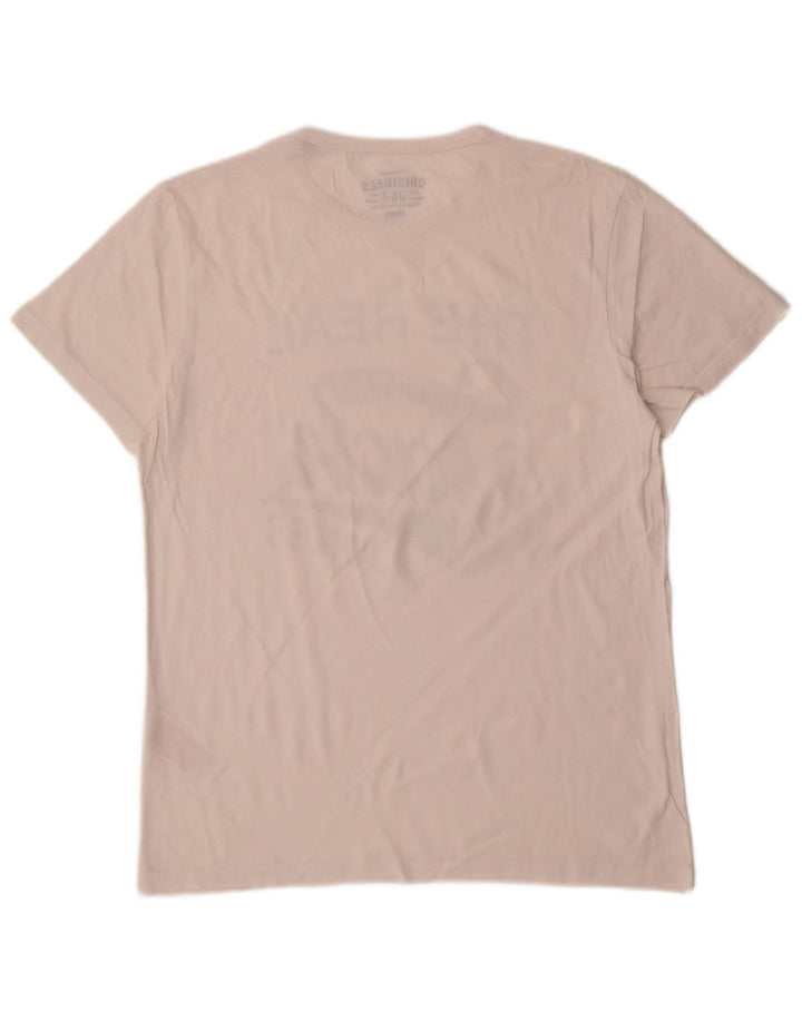 Tricou cu grafic Jack & Jones pentru bărbați Top mediu din bumbac alb