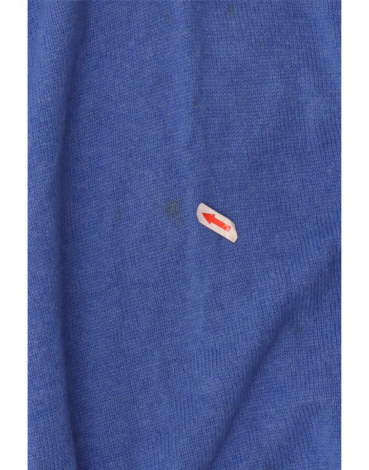 Pulover pentru bărbați Fred Perry, cu fermoar, lână albastră