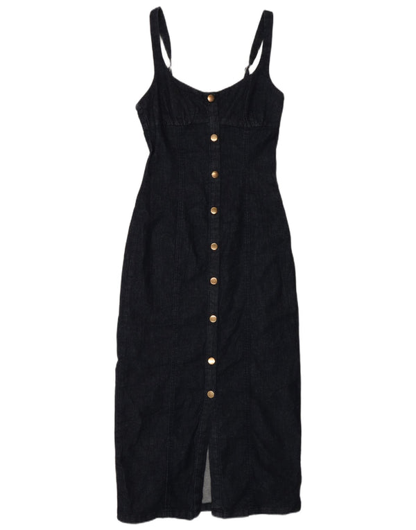 Rochie bodycon din denim fără mâneci pentru femei Zara UK 10 mic bumbac bleumarin