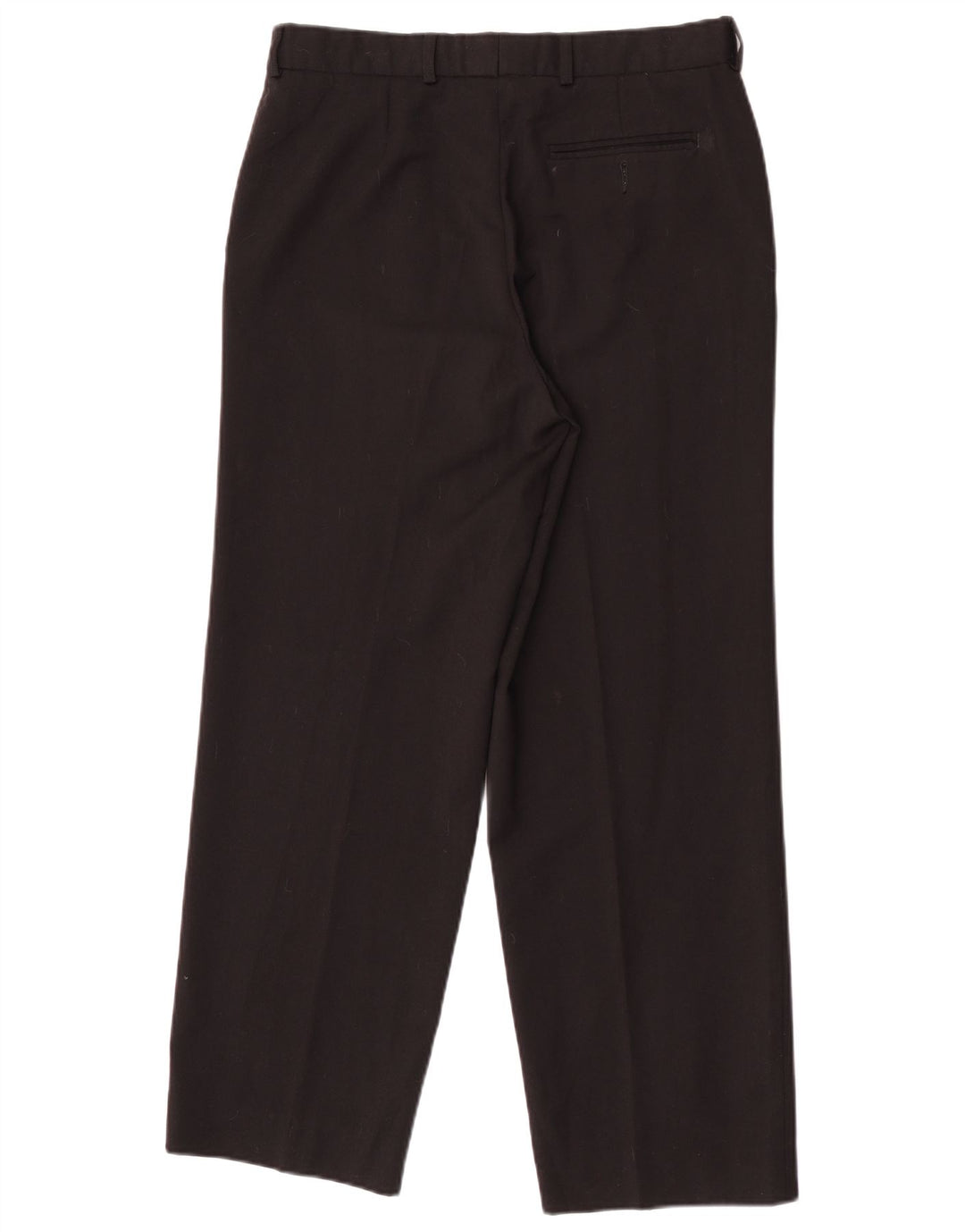 Marks & Spencer Pantaloni de costum drept bărbați St. Michael L32 L28 Lână neagră