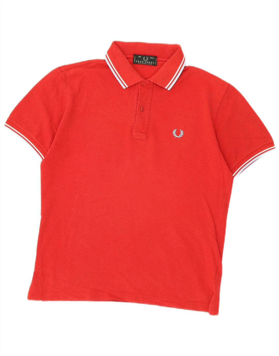 Cămașă polo Fred Perry pentru bărbați, bumbac cu dungi roșii mici