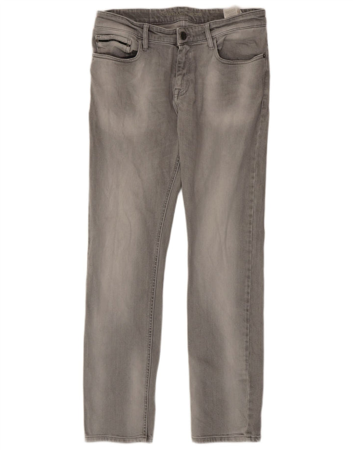 Blugi slim pentru bărbați Calvin Klein W32 L32 bumbac gri