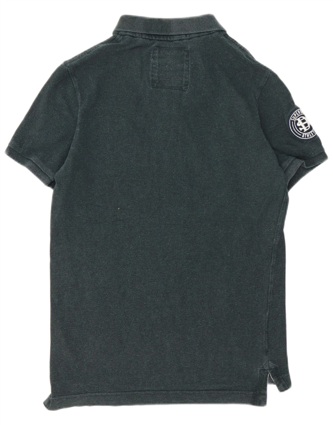 Tricou polo grafic pentru bărbați Superdry, bumbac verde mediu