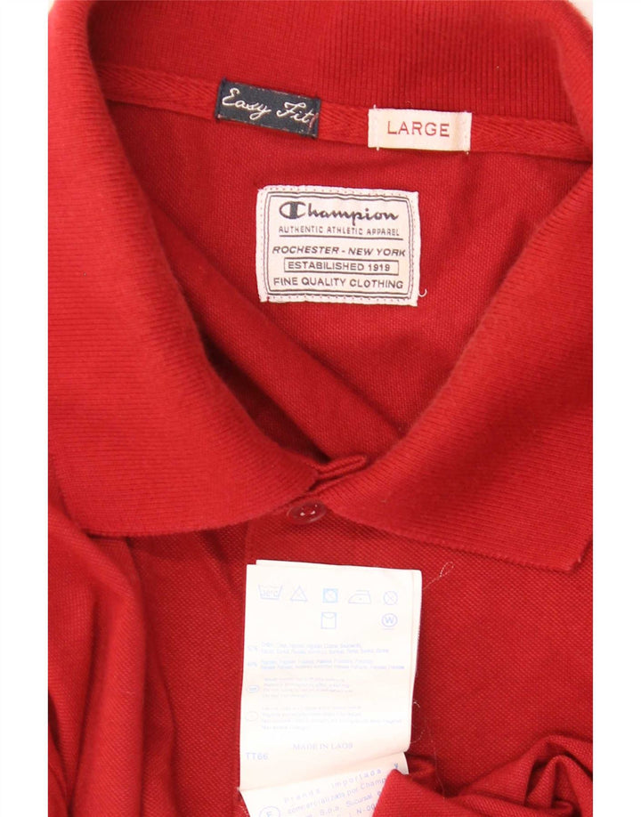 Tricou polo pentru bărbați Champion Easy Fit, mare, roșu, bumbac
