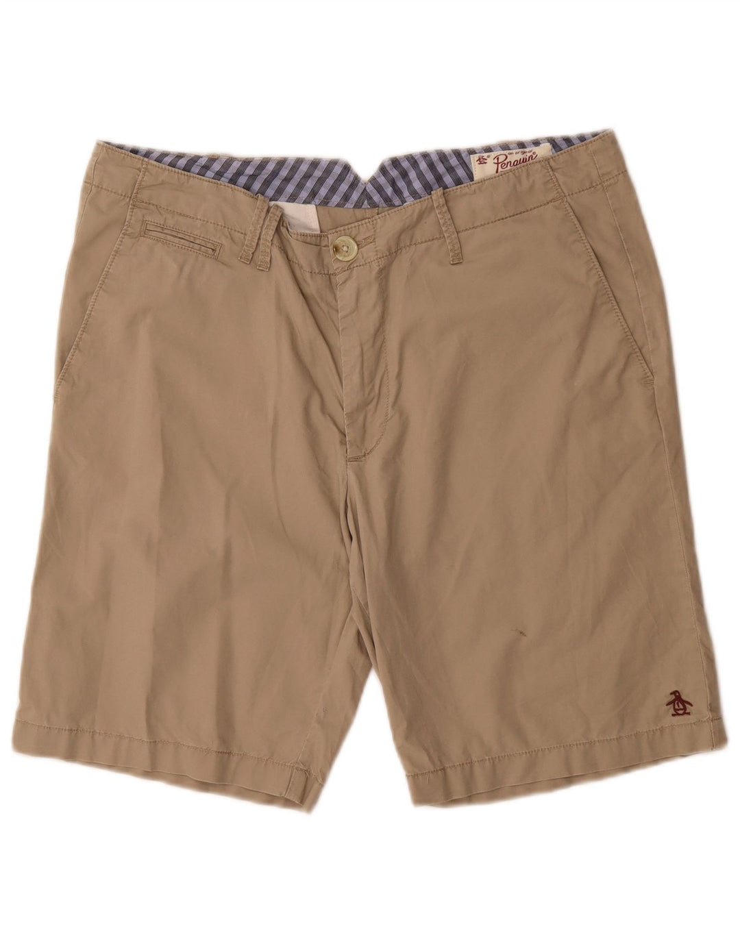 Pantaloni scurți chino pentru bărbați PENGUIN, bumbac mediu W32, bej