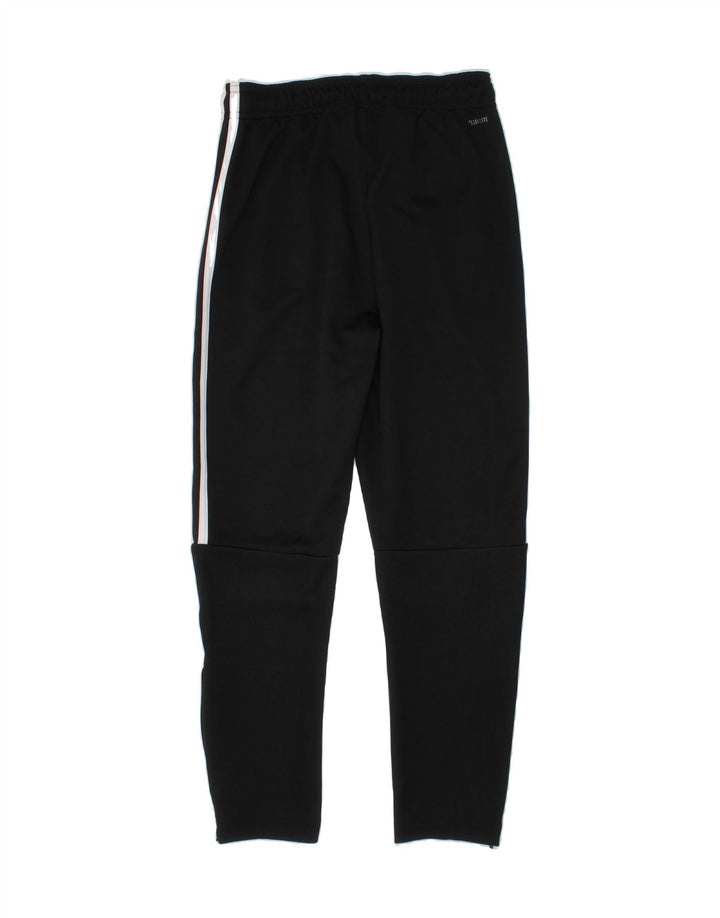 ADIDAS Boys Climalite Tracksuit Trousers 9-10 Years Small  Black Polyester Vintage Adidas and Second-Hand Adidas from Messina Hembry 