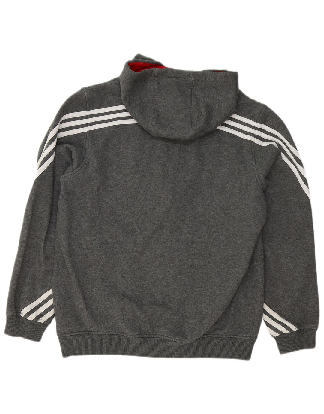Pulover Adidas pentru bărbați, cu fermoar, bumbac mare, gri