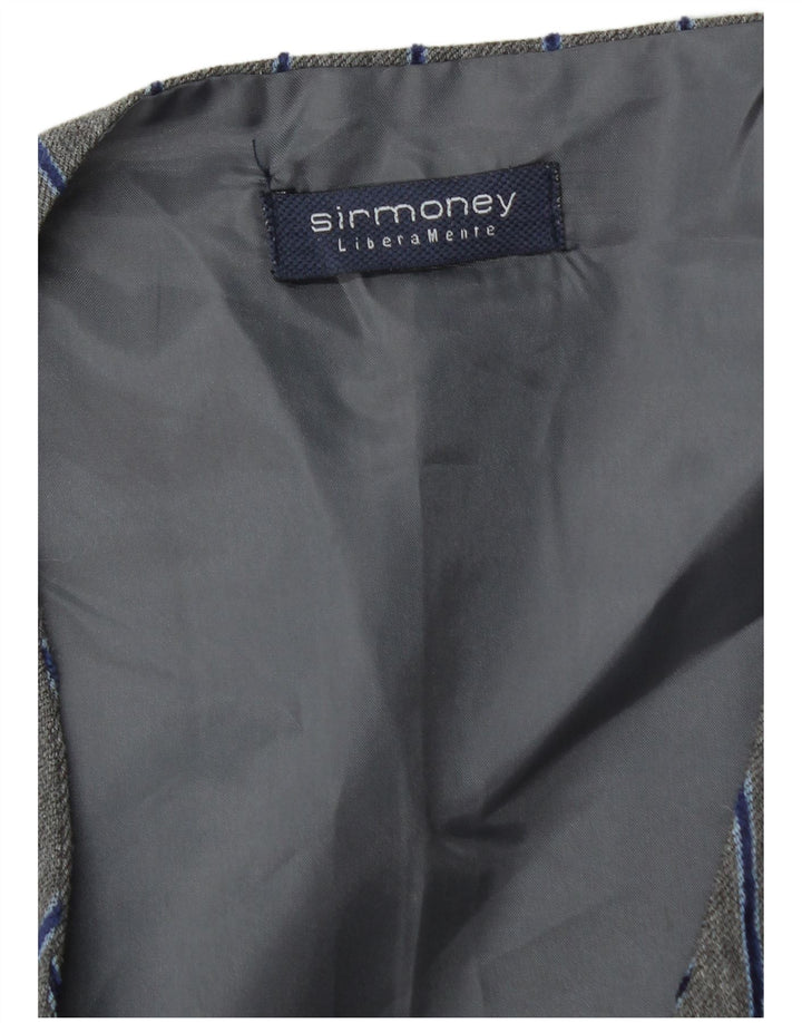 Vestă pentru bărbați Sirmoney XL poliester cu dungi gri