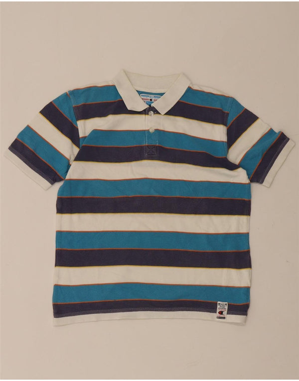 Tricou Polo Băieți Champion 9-10 Ani Bumbac cu dungi multicolore