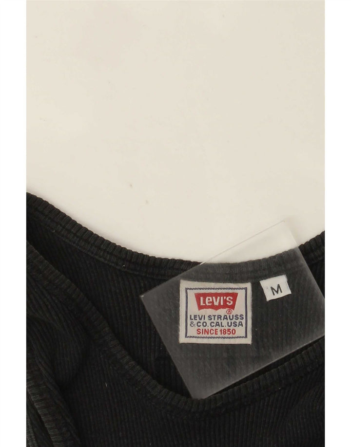 Levi's Vest Vest Top pentru femei UK 12 Medium Black Bumbac