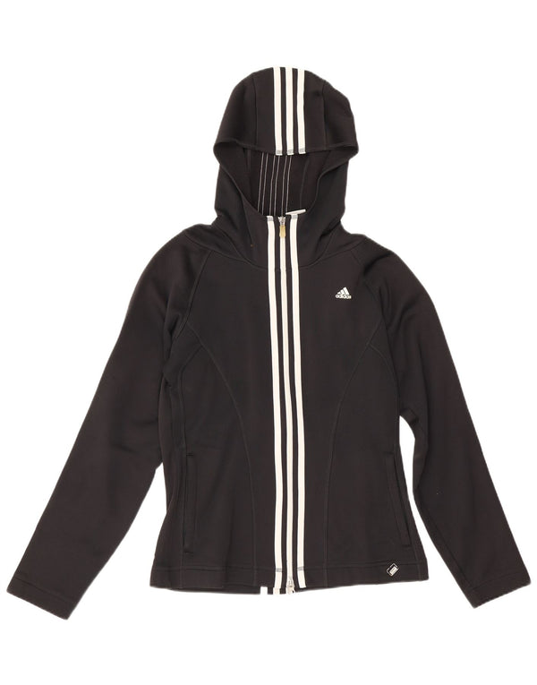 Pulover Adidas Climawarm Zip Hoodie pentru femei UK 10 Poliester negru mic