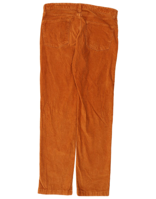 Pantaloni drepti din velur pentru bărbați Lands End L34 L33 bumbac maro