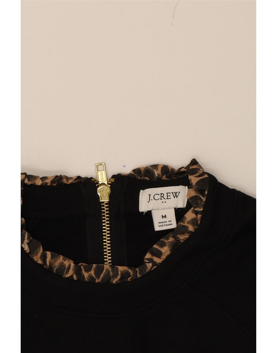 J. CREW Womens Sweatshirt Jumper UK 12 Medium Black Cotton Vintage J. Crew and Second-Hand J. Crew from Messina Hembry 