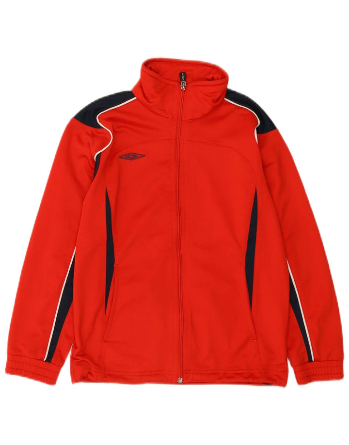 Jachetă de trening pentru băieți Umbro 7-8 ani Poliester color bloc roșu mic