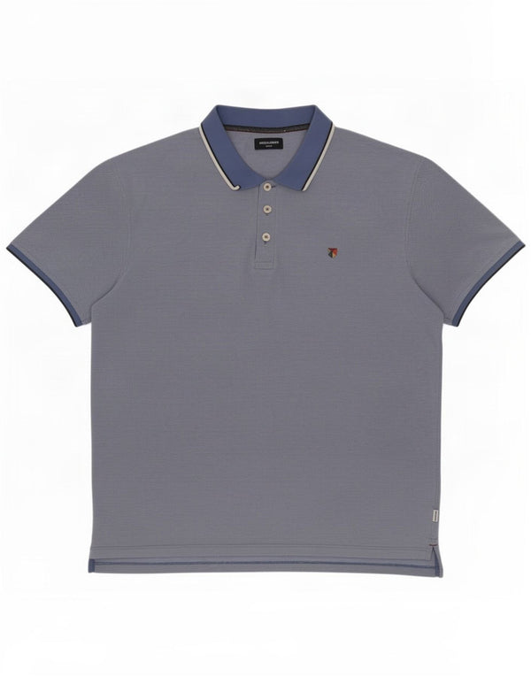 Jack & Jones Tricou polo pentru bărbați 2XL, bumbac albastru