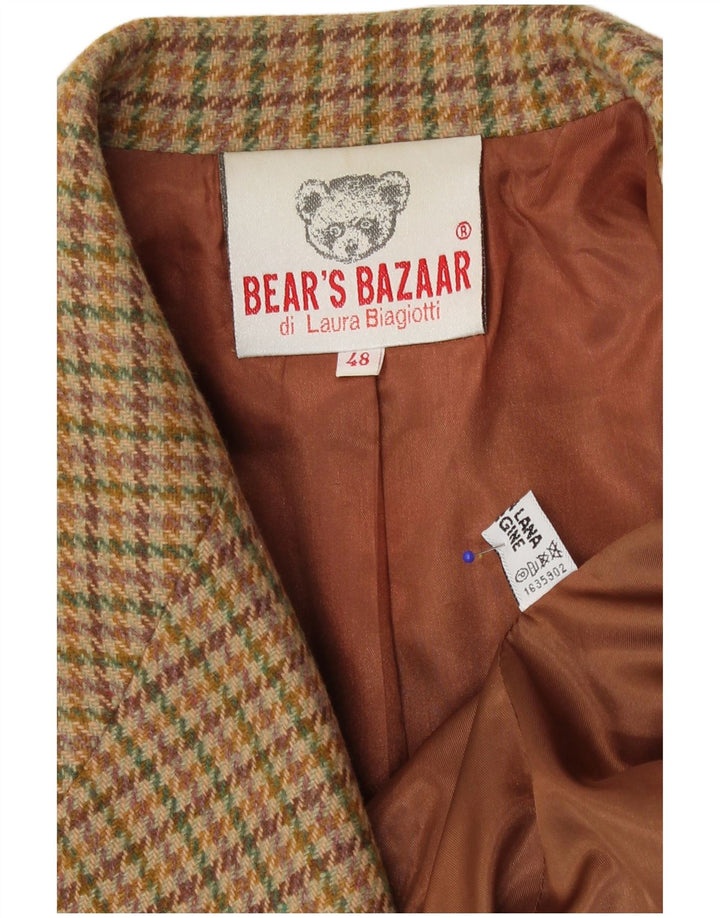 Sacou blazer pentru femei Laura Biagiotti, cu 2 nasturi, IT 48 XL, bej, picioare de gală