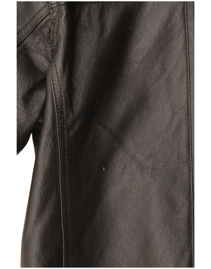 Jachetă din piele pentru băieți Ben Sherman 9-10 ani Mic din piele neagră