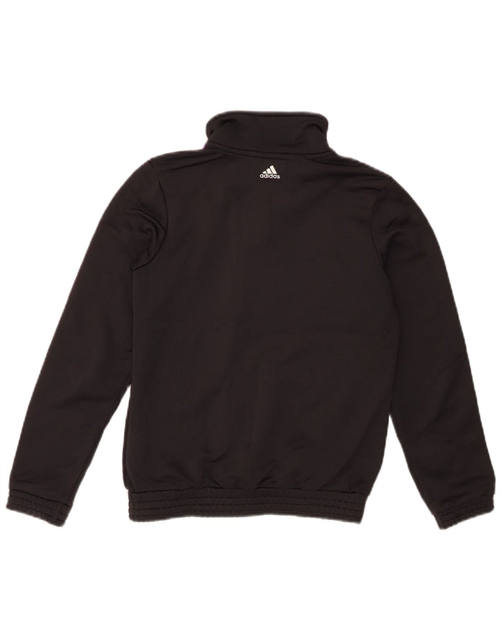 Jachetă de top pentru trening cu grafic pentru fete Adidas 9-10 ani poliester negru