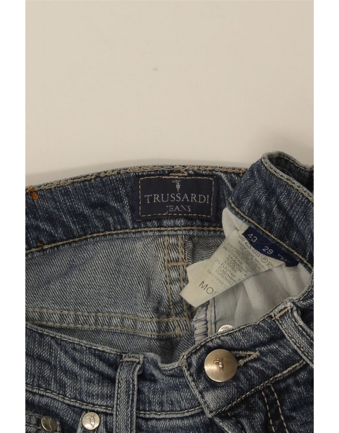 TRUSSARDI Blugi Bootcut pentru Dama W27 L29 Bumbac Albastru