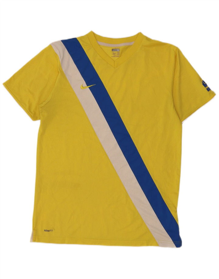 Tricou grafic Nike pentru bărbați Top UK 39/41 Medium Galben Poliester Colorblock