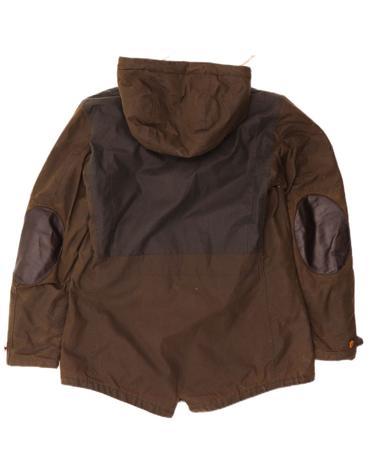 Jachetă pentru bărbați din bumbac cerat cu glugă Barbour UK 40 Maro mare