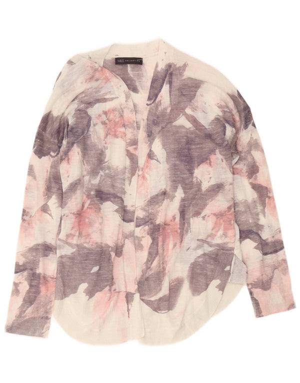Pulover cardigan cu model abstract pentru femei Marks & Spencer UK 14 Roz mediu