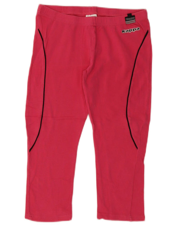 Kappa Girls Capri Leggings 12-13 Years Medium Pink Cotton