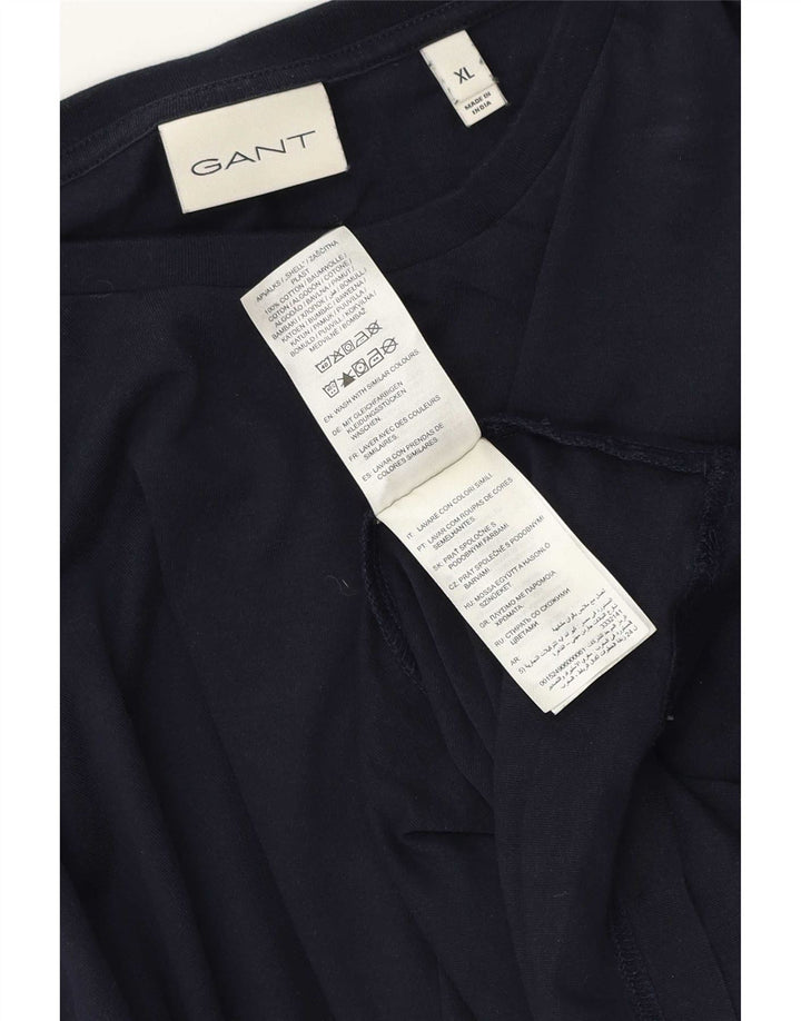 Top pentru bărbați Gant cu mânecă lungă, XL, bleumarin, bumbac