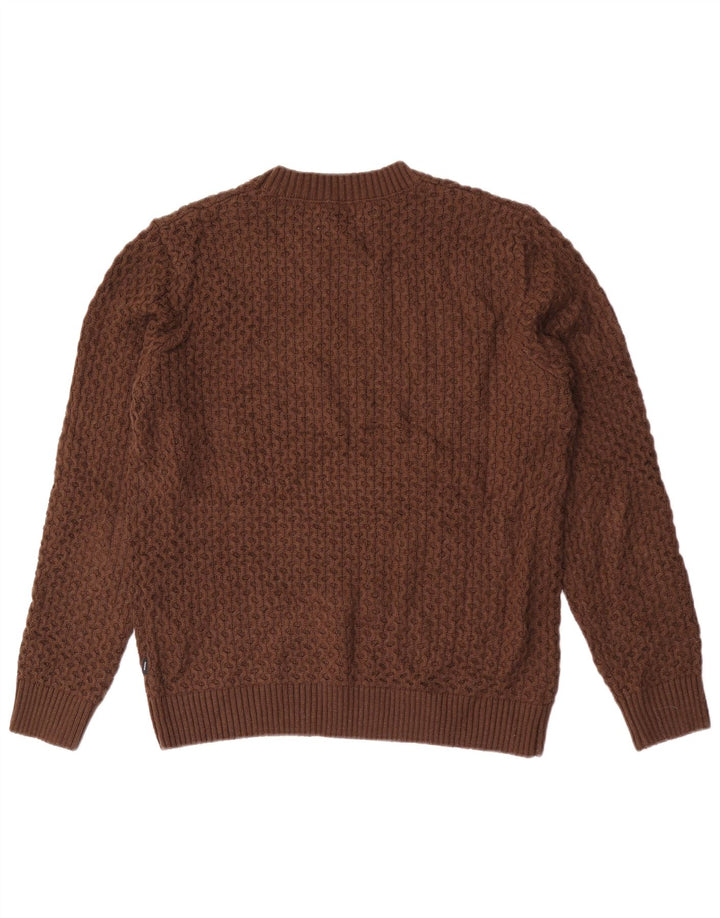 Pulover Jack & Jones pentru bărbați cu decolteu rotund, mare, maro, acrilic
